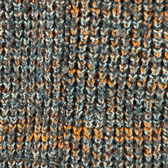 PrAna Full Zip Up Knit Sweater Cardigan Blue Rust Marled Womens L - Picture 9 of 11